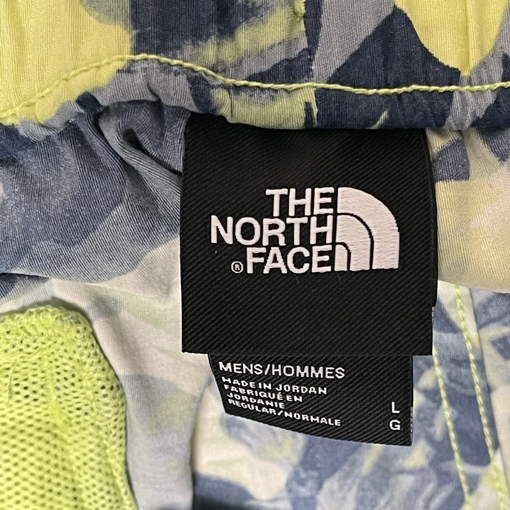 The North Face‎ Class V Printed Green Tropical Pull On Shorts Mens L Coastal